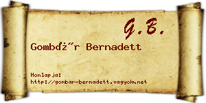 Gombár Bernadett névjegykártya